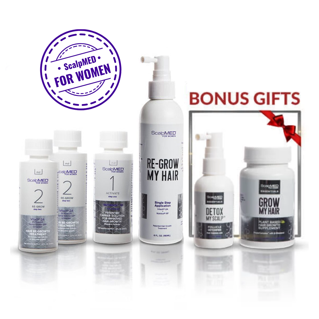 PATENTED HAIR REGROWTH SYSTEM FOR WOMEN - SUBSCRIPTION - ScalpMED®