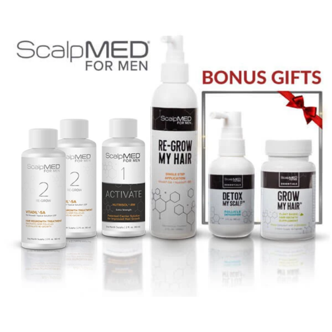 PATENTED HAIR REGROWTH SYSTEM FOR MEN - (Subscription) (Test) - ScalpMED®